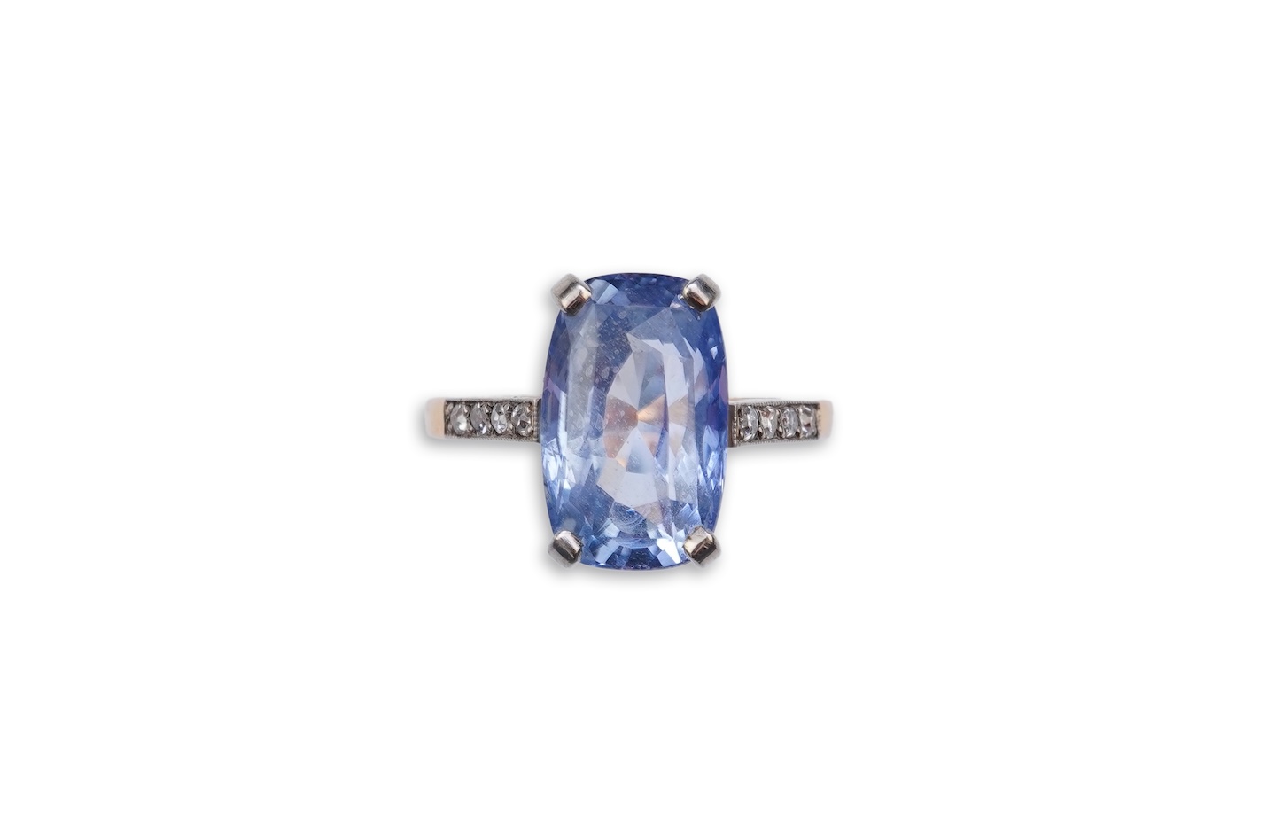 A sapphire and diamond ring, France, first half 20th century